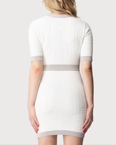 Elisabetta Franchi Abito in maglia bicolor