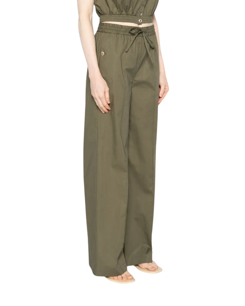 Twinset Pantalone gamba ampia in cotone