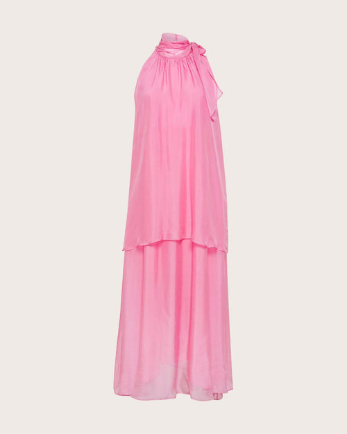 Seventy abito elegante in misto seta con balze