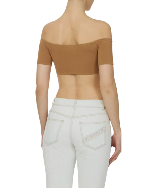 Elisabetta Franchi Top crop in maglia
