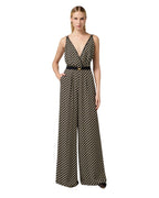 Elisabetta Franchi Tuta logo in georgette
