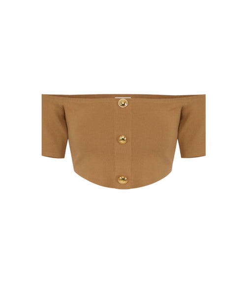 Elisabetta Franchi Top crop in maglia