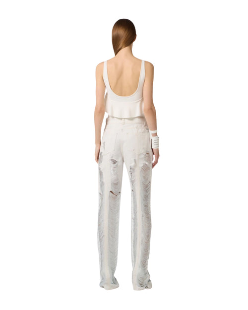 Elisabetta Franchi Body in maglia con balza