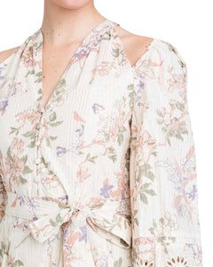 Twinset Abito corto floreale in cotone
