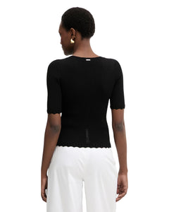 Twinset maglia aderente con volant