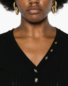 Elisabetta Franchi Maglia a coste scollo V