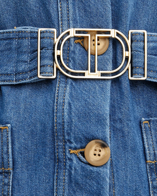 Twinset Giacca Sahariana in denim