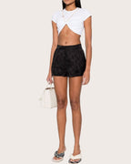 Elisabetta Franchi Short con logo in raso