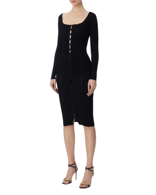 Elisabetta Franchi Abito in maglia traforata con culotte