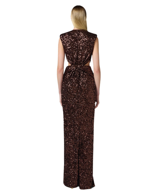 Elisabetta Franchi Abito Red Carpet in Paillettes