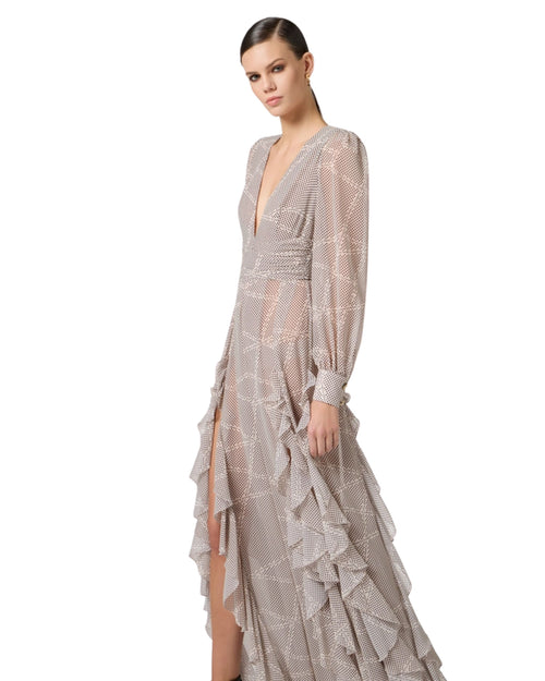 Elisabetta Franchi abito red carpet con rouches
