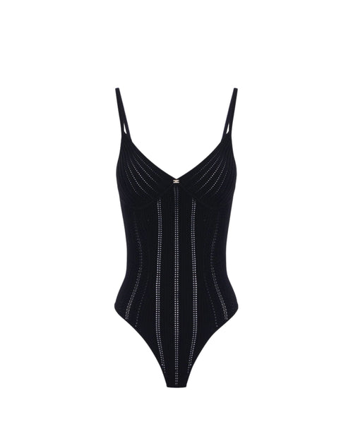 Elisabetta Franchi Body in maglia con spalline