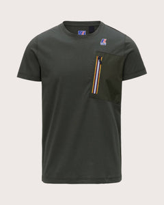 K-Way T-shirt con taschino e zip