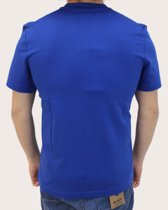 Blauer T-shirt con stampa logo