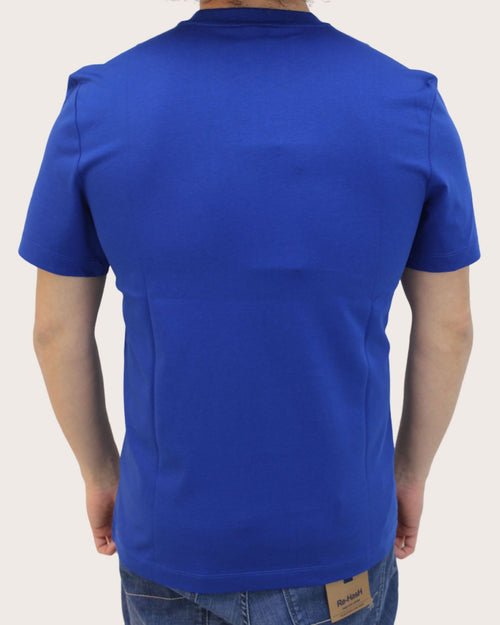 Blauer T-shirt con stampa logo