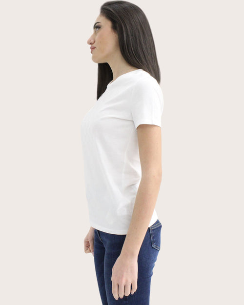 Elisabetta Franchi T-shirt strass trasparenti MA02641E2