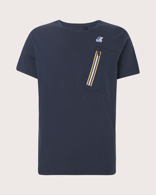 K-Way T-shirt con taschino e zip