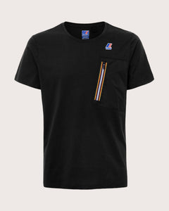 K-Way T-shirt con taschino e zip