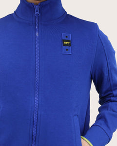 Blauer Felpa con zip