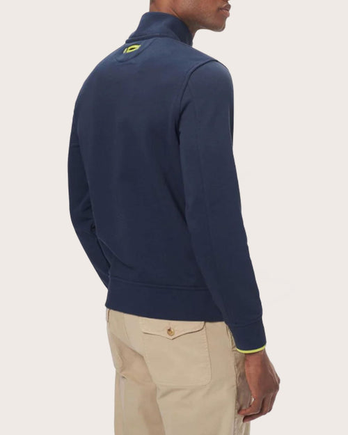 Blauer Felpa con zip