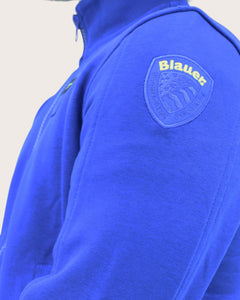 Blauer Felpa con zip