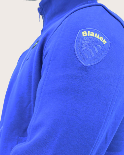 Blauer Felpa con zip