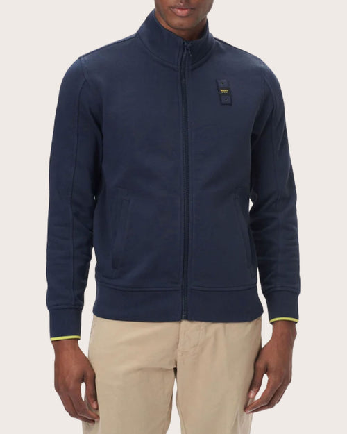 Blauer Felpa con zip