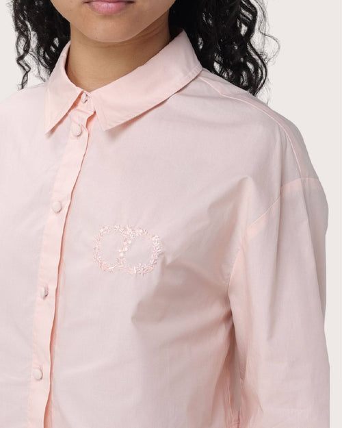 Twinset camicia crop in cotone