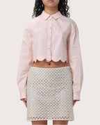 Twinset camicia crop in cotone
