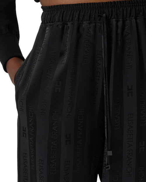 Elisabetta Franchi Pantalone logo in satin