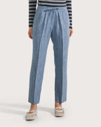 19.70 By Seventy Pantalone elasticato in misto lino