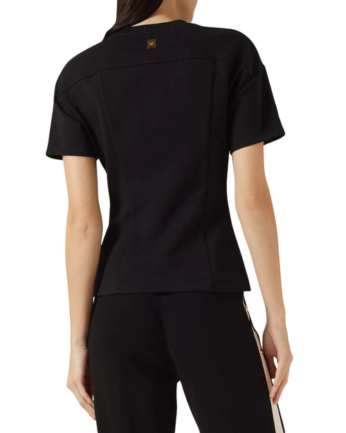 Elisabetta Franchi T-shirt bustier con bottoni