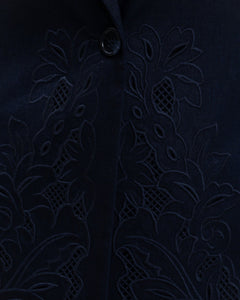 Twinset Gilet sartoriale con ricamo floreale