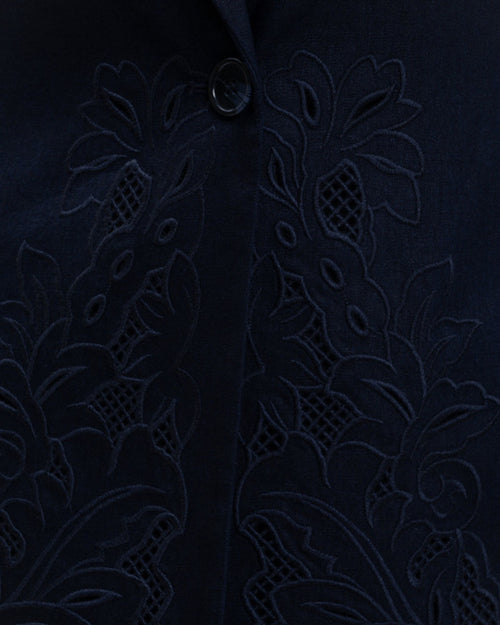 Twinset Gilet sartoriale con ricamo floreale