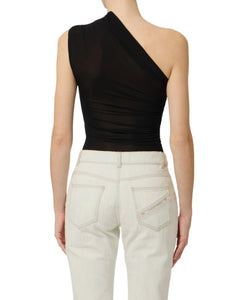 Elisabetta Franchi Top monospalla in jersey