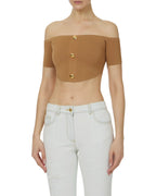 Elisabetta Franchi Top crop in maglia