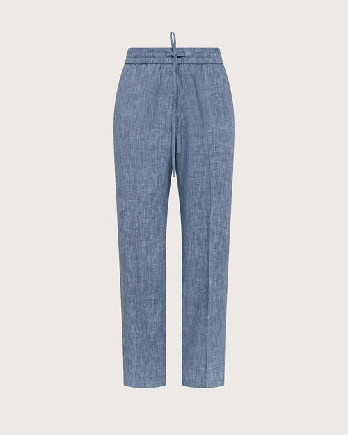 19.70 By Seventy Pantalone elasticato in misto lino