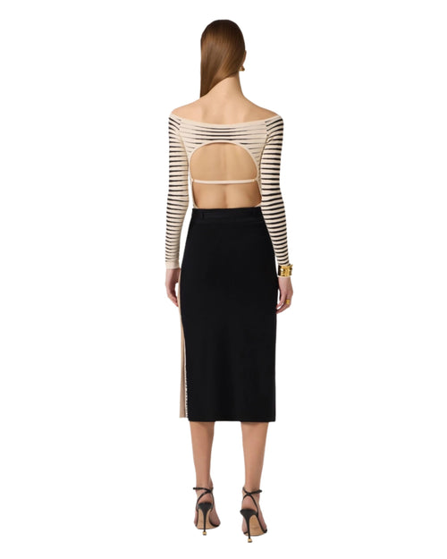 Elisabetta Franchi Body logo a righe