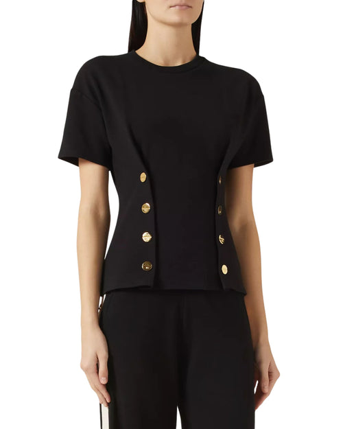 Elisabetta Franchi T-shirt bustier con bottoni