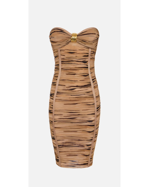Elisabetta Franchi abito in jersey stampa tigre
