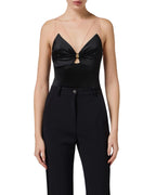 Elisabetta Franchi Body in lycra e tulle