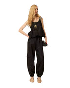 twinset Pantalone Jogger in pizzo sangallo