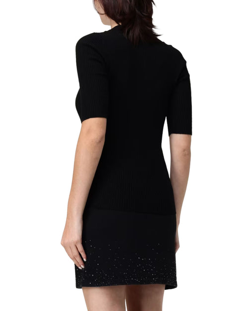 Twinset Maglia a costine a maniche corte