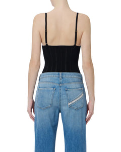 Elisabetta Franchi Body in maglia con spalline