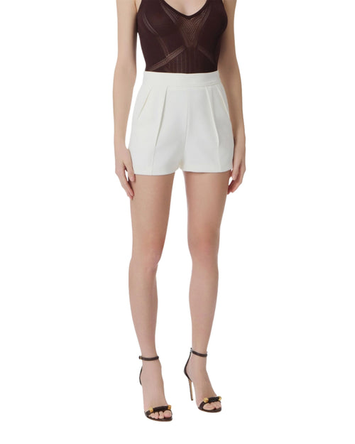 Elisabetta Franchi Short in crêpe con pinces
