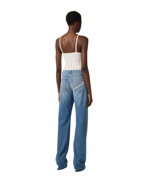 Elisabetta Franchi Jeans vita bassa a palazzo
