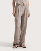 Seventy Pantalone gessato in misto lino