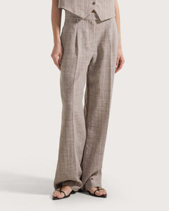 Seventy Pantalone gessato in misto lino
