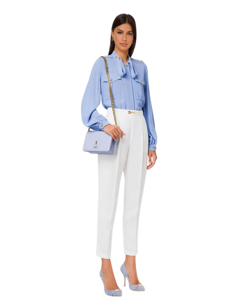 Elisabetta Franchi Pantalone con pinces e logo