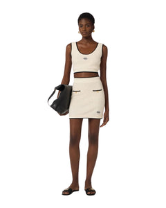 Elisabetta Franchi Top crop in ciniglia
